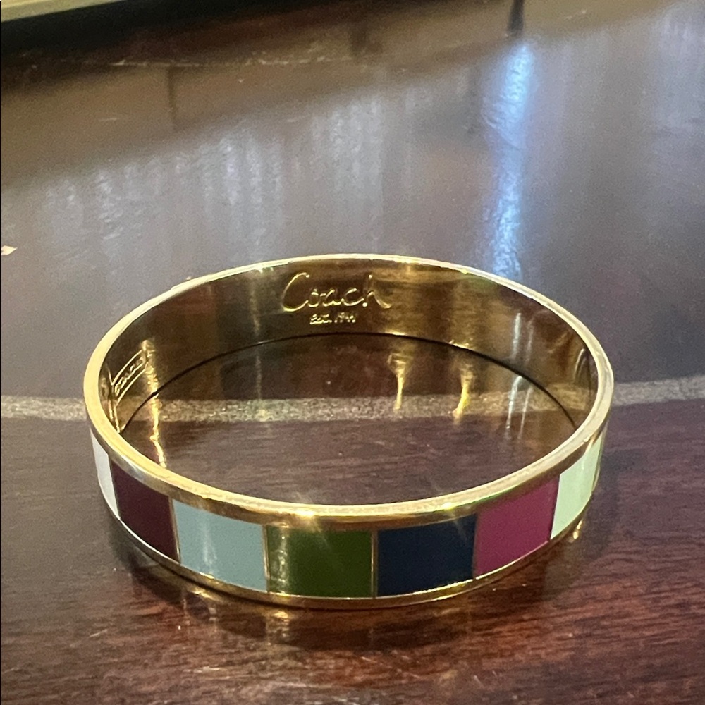 Coach Multicolor Enamel Gold Bracelet - Picture 2 of 2